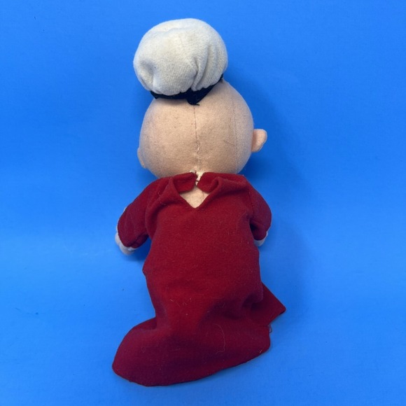 Vintage Popeye Stuffins 1999 Plush Stuffed Toy Doll in Red Outfit & White Hat 8" - Picture 7 of 16